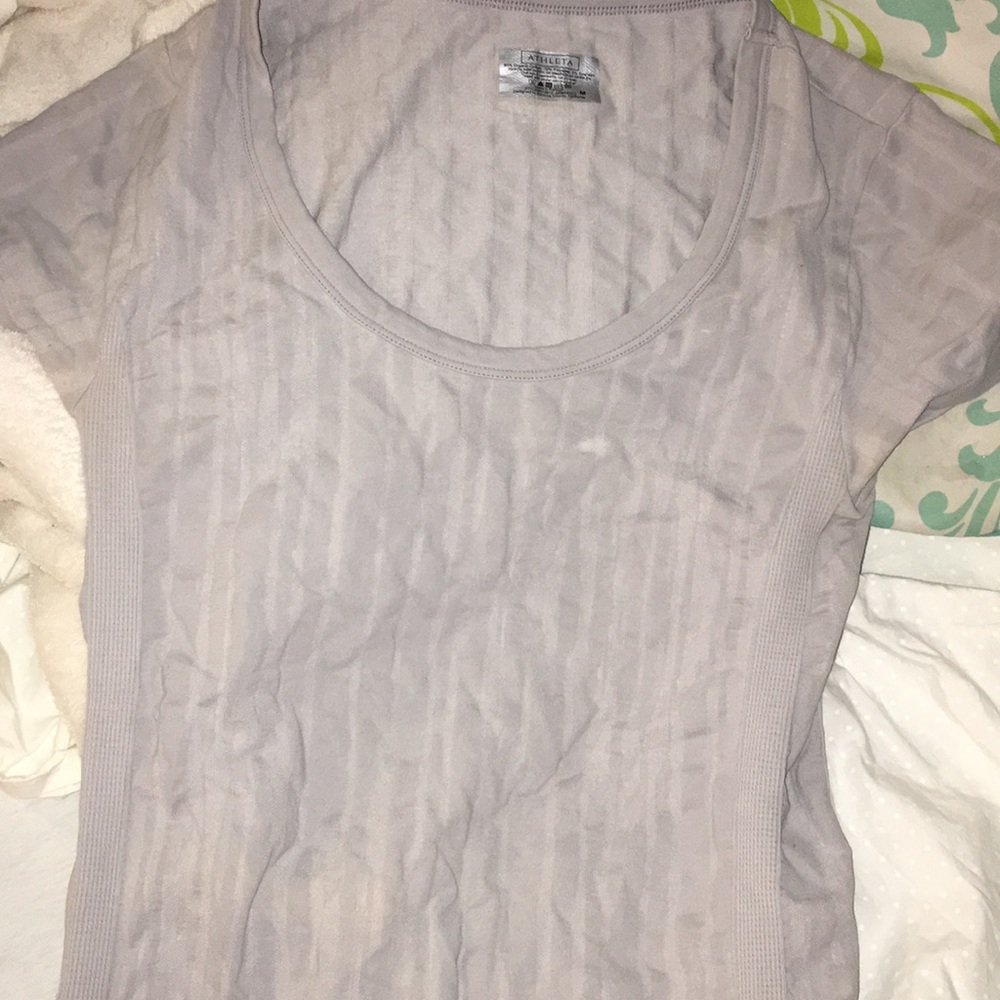 Athleta grey tight shirt